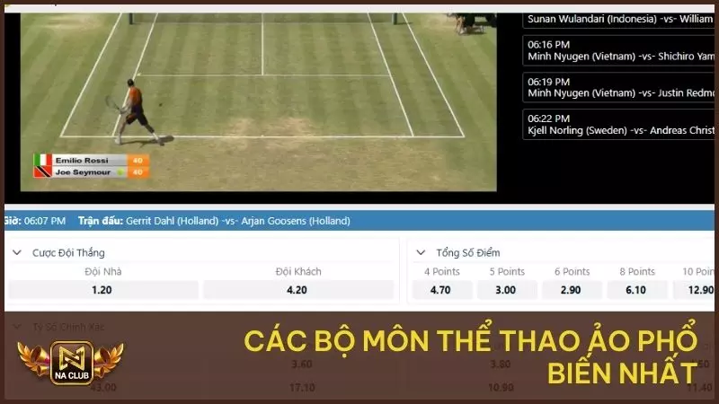Cá Cược Thể Thao Ảo – Loại Hình Giải Trí Đầy Tiện Lợi 2 Các bộ môn thể thao ảo phổ biến nhất