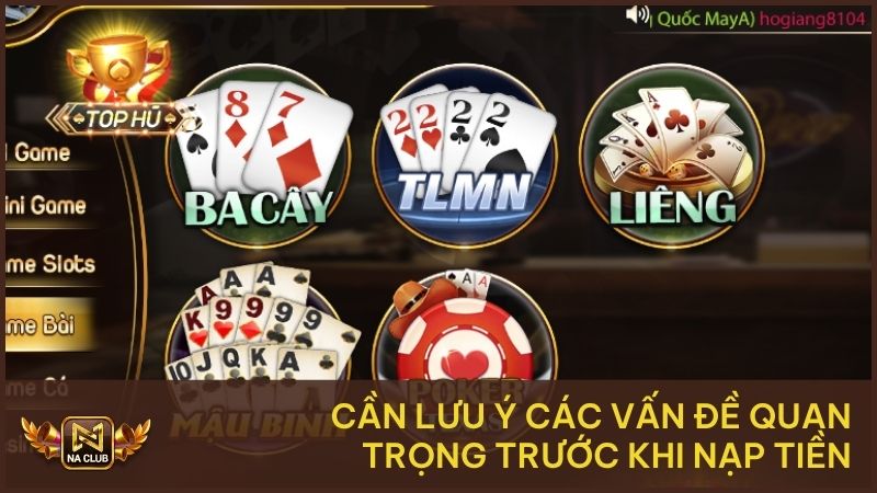 Đua Top Nạp – Cạnh Tranh Khốc Liệt, Phần Thưởng Cực Lớn 3 Cần lưu ý các vấn đề quan trọng trước khi nạp tiền